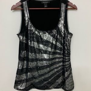 White House Black Market Sequin Tank, size L